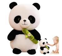Genérico Juguete de Peluche de Panda, Holding Bamboos Panda Bebés Peluche, Almohada Viva y Suave para el Cuerpo, Peluche de Panda Relleno Hecho a Mano Realista para niños