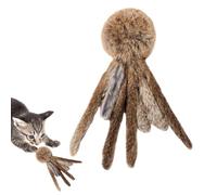 Genérico Juguete De Peluche para Gato con Forma De Pulpo Chirriador | Juguete De Estimulación Felina para Ejercicio Enriquecimiento | Anti-Aburrimiento | Interior, Juego Activo Y Bienestar