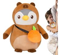 Genérico Juguete De Pingüino Relleno,Juguete De Peluche De Pingüino, de Peluche de pingüino Relleno - amigable con la Piel durmiendo Abrazando la Almohada de Felpa para la Sala de Estar del dor
