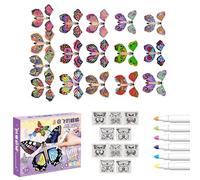 Genérico Juguete de voladora, s mágicas de pintura blanca,Tarjeta de juguete de de cuerda con banda de goma - hecha a mano enrollar mágica voladora para niños