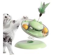 Genérico Juguete Dispensador de Premios para Gatos | Base Antideslizante con Pista De Bolas,Interactivo para Felinos - para Ejercicio, contra Aburrimiento y Comer Lento