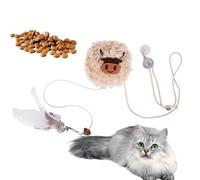 Generico Juguete dispensador de premios para gatos | Juegos interactivos para gatos de interior con aperitivos, fuente lenta para ejercicio estimulante premios domésticos interior exterior