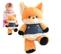 Genérico Juguete Fox Plush - Muñeca de de Lobo Gris de Animal de, Figura Suave y tímida | Almohada para Dormir amigable con la Piel, cómoda Abrazando Peluches con una sensación acogedora para l