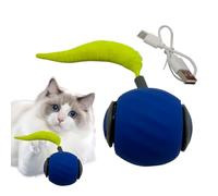Genérico Juguete Interactivo Bola para Gatos,Pelota con Cola Móvil 2 Velocidades - Juguete Interactivo para Gatos,para Enriquecimiento Ejercicio Caza Y Juego Interior para Jovenes Y Adultos