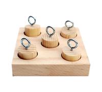 Genérico Juguete Interactivo con Clavija De para Periquitos | Entrenador De Inteligencia De Loros De Madera Natural | Dispositivo para Masticar Y Buscar Alimento De Lovebird | Herramienta De