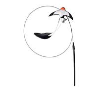 Genérico Juguete Interactivo con Forma De Ave para Gatos De Interior, Vara De Juego con Forma De Golodrina para Gatos con Campana Y Plumas, Fomenta El Ejercicio Y El Instinto De Caza Natural