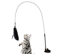 Generico Juguete Interactivo Para Gatos Varita Con Plumas Teaser Juego Caña Estimulante Juego En Interiores Actividad Mental Para Gatos Aburridos Divertido | Para Regalo De Mascotas