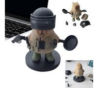 Genérico Juguete Magnético De Capibara De Las Fuerzas Especiales|Capibara con Temática Militar Impresa En 3D|Adorno De Animal Desmontable, Adorable Miniatura Coleccionable, Amigos Y Familiares