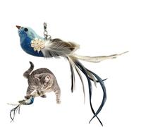Generico Juguete para gato para pájaros - juguete de gato simulado, juguetes de pájaros gatos interactivos juguetes de aves simulación realistas con campanas para cachorros interiores