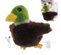 Genérico Juguete para Gatos con Forma de pájaro,Juguete para Gatos con Forma de pájaro Que aletea-Juguete para Gatos con pájaro chirriante automático | Interactivo con Hierba gatera, Juguete para gat