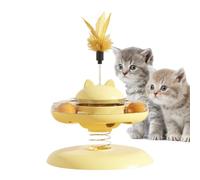 Genérico juguete para gatos - dispensador de alimentos con base antideslizante y circuito de pelota, juguete interactivo para comida felina - para ejercicio El aburrimiento come lentamente