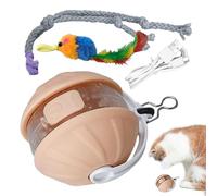 Generico Juguete para gatos interactivos | Electronic Cat Toy | Electric Kitten Toys with Detachable Cord | Smart Rolling Cat Interactive Balls | Pet Supplies Automatic Cat Toy For Indoor Cats