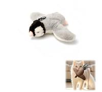 Genérico Juguete para Gatos Pajaro Volador, Juguetes de Simulación de Pájaro Aleteando, Simulación de Pájaro de Peluche Extraíble,Pajaro Interactivo para Gatos (Pingüino)