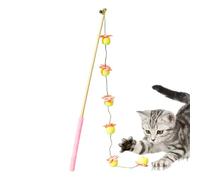 Genérico Juguete para Gatos - Vara De Juego Interactivo para Autojuego con Diseño De Fruta | Juguetes De Madera para Gatos,para Juego De En Interiores con Ave, y Ratón contra El Aburrimiento