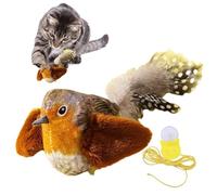 Generico Juguete para pájaros que chupita para gatos - 5,12 x 2,76 x 2,76 pulgadas Juguetes para pájaros para gatos para interiores, juguetes realistas con gato que canta tweet, juegos para ser
