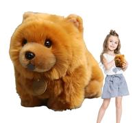 Genérico Juguete para Perro de Peluche Marrón - 25 Cm, para Perro Chow Chow, Peluch Animal, Dulce y Lindo, Textura de Felpa Suave | Para Familia, Amigos y Colegas