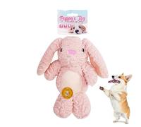 Genérico Juguete para Perros - Juguete Chomp Champ y Peluches de Lino con temática de Safari, duraderos y Resistentes a Las mordeduras, Ideales para Perros medianos y Grandes (Pink Rabbit)