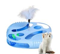 Genérico Juguete Pista Bola para Gatos | Circuito para Gatos con Bolas y Plumas | Juego Relajante para Gatitos | para Ejercicio Interior, Entrenamiento, Entretenimiento Diario y del Aburrimiento