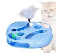 Genérico Juguete Pista Bola para Gatos - Pista de Bola con Plumas para Gato | Juego de del Estrés Felino | para Ejercicio Diario y Entretenimiento en Interiores Que el Aburrimiento