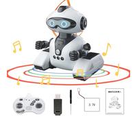 Genérico Juguete Robot Remoto,Robot De Control Remoto para Niños, Juguete de Robots móviles Inteligentes con Ojos LED, de programación de Canciones de Baile Interactivo para niños