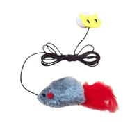Genérico Juguete Teaser para Gatos, Teaser para Gatos - Juguete para Ratones y Gatos,Juguetes interactivos para Gatos y Gatitos con Plumas para Hacer Ejercicio, Cuerda elástica para Colgar