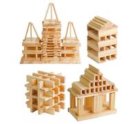 Generico Juguetes apilables de madera, apilables para niños | Juego de construcción de madera de 100 piezas - de para niños, juguetes para en, tablas de construcción para el aprendizaje