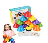 Genérico Juguetes Apilables para Niños Pequeños,Juego Educativo De Equilibrio con Tazones Arcoíris | Juguete Educativo Interactivo para Padres E Hijos Niños Y Niñas