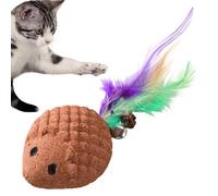 Generico Juguetes Catnip, juegos realistas y divertidos con forma de erizo para gatos con cola y campana, juguetes estimulantes para gatos | para adiestramiento rascador escalada casa interior
