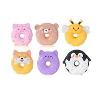 Generico Juguetes chirriantes para perros - Donut sonora masticable con forma animal para cachorros - para cachorros, para enriquecer casa, juego y ejercicio