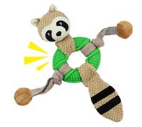 Generico Juguetes con chirrido para perros pequeños, cuerda de peluche con diseño de animal. Juguetes suaves para perros, para adiestramiento de jardín, camping, interior, exterior, césped