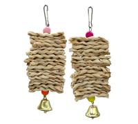 Generico Juguetes Con Jaula Para - 2 Piezas De Juguetes Para Masticar, Cáscara De Maíz | Interactivo Con Cáscara De Maíz Natural Para Pequeños | Ideal Para Conuros, Pollos, Jaula, Parc