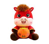 Genérico Juguetes de Caballo de Peluche - Mascota del Dios de la Riqueza de Dibujos Animados de 20 cm, de Peluche de la Paz 2026 | Figura decorativa, Mascota de Fusión Cultural, Linda,