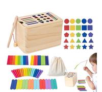 Generico Juguetes de clasificación para niños, clasificador de | Juegos de Emparejamiento sensorial educativo,Juegos de habilidades motoras de color de madera para niños de 6-18 meses