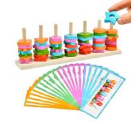 Genérico Juguetes de Clasificación por Colores | Arcoíris de Madera Juego Educativo | Apilable con Formas para Niños | para Niños Niñas Aula Guardería Salón del Hogar Viaje