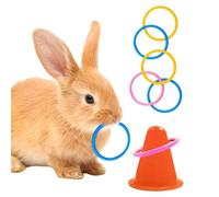Genérico Juguetes de Conejo,Juguetes Educativos Interactivos Apilables - Anillos de Juego para Conejos para Interior | para Pequeñas Mascotas: Ardilla, Chinchilla, Hurón, Hámster, Jaula