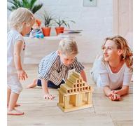 Genérico Juguetes de construcción para niños, Bloques de construcción de Madera - Juego de de Madera con tablones de de 100 Piezas | Juguetes de del niño del Juguete de la construcci