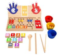 Genérico Juguetes de Conteo,Juego de Cuentas con Pinzas - Juguetes de emparejamiento de Colores | para niños, Aprendizaje de matemáticas, Preescolar, jardín de Infancia, Habilidades motoras