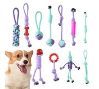 Genérico Juguetes De Cuerda para Perros - 11 Piezas De Algodón Resistente A La Masticación para Mascotas | Juguetes De Masticar Y Tirar para Perros,para el Enriquecimiento Ambiental