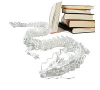 Genérico Juguetes de dragón Flexibles - Figura de Juguete de dragón Impresa en 3D - Herramienta de decoración de Poses dinámicas para automóviles, oficinas, hogares y peceras
