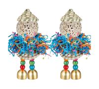 Genérico Juguetes de Forrajeo para Aves,2 Piezas Accesorios Masticables para Mascotas - Bola Estimulante para Entrenamiento de Jilguero Guacamayo Cacatúa Canario y Ninfas