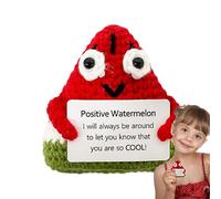 Generico Juguetes De Frutas - Frutas De Ganchillo Para Apoyo Emocional, Figura De Ganchillo De Sandía Hecho A Mano, Muñeca De Fruta De Lana Divertida Para Ayuda Emocional | Tarjetas De I