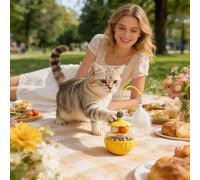 Genérico Juguetes Interactivos para Gatitos,Bola De Hierba Gata Tambaleante con Plumas para Gatito,Juguete De Bola para Gatos | para Ejercicio Diario Interior Exterior del Estrés