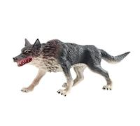 Generico Juguetes modelo lobo - Modelo animal realista para niños | Figuras de librerías negras, esculturas decorativas educativas, decoración del hogar