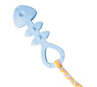 Genérico Juguetes Mordedores para Perros de Mordida Fuerte - Espina de Pescado TPR y Cuerda de Algodón | Juguete Interactivo Antimordeduras para del Estrés | Limpieza Duradera para Mascotas