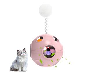 Genérico Juguetes para Gatos con Hierba Gatera - PP Grande 11.8x5.5 Pulgadas | Juegos Interactivos Planet Puzzle Hierba Gatera, Equilibrio De Vaso 5 En 1, De Plumas De Primavera | Juguetes