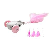 Genérico Juguetes para Gatos De Ratones para Gatos De Interior - Juguetes Chirriantes para Mascotas con 4 Colgantes | Jugue De Teaser para Gaos con Ratones Recargables por USB con Luces, Divertido