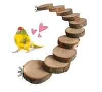 Genérico Juguetes para loros de Madera - Plataforma de escalera para escalar y posar | Juguete de jardín para moler el pico | Accesorio para jaula de pájaros, hámsters, loros, periquitos,