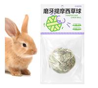 Genérico Juguetes para Morder de Conejo - Juguete de Heno Natural Rodante - Pelota de Heno,Juguete para hámster Chinchilla y jerbo para Jugar y Desgastar Dientes