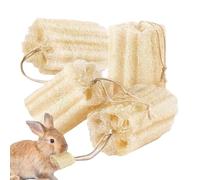 Genérico Juguetes para Morder para Conejos - 4 Unidades De Luffa Natural para Morder | Golosinas Saludables para Hámster,para Chinchillas Mascotas Animales Pequeños Interior Exterior Hogar
