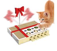 Genérico Juguetes Puzzle para Gatos - Juego De Enriquecimiento con Tablero De Rascado | De Juego Puzzle para Felinos | para Mascotas Interior Hogar A Navidad Cumpleaños Ejercicio